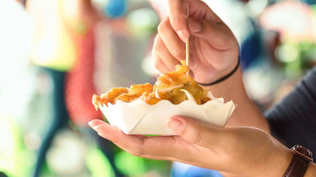 Fish meal from a food truck